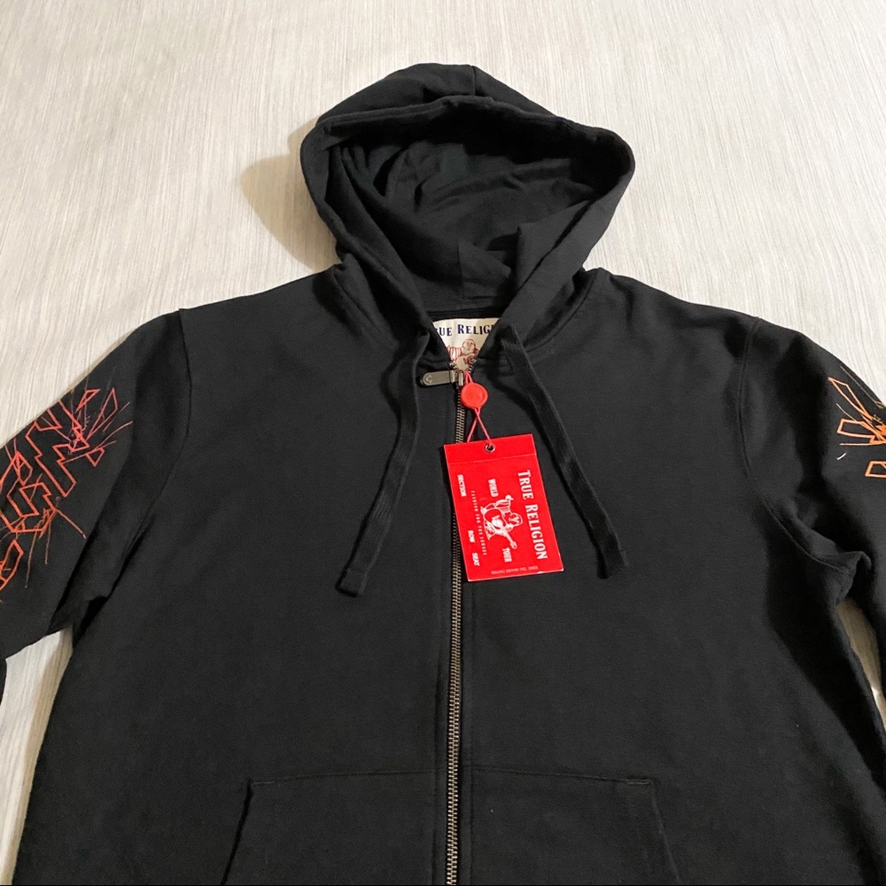 True Religion BrokenTrue Graphic Zip UP Sweatshirt - Picture 7 of 16
